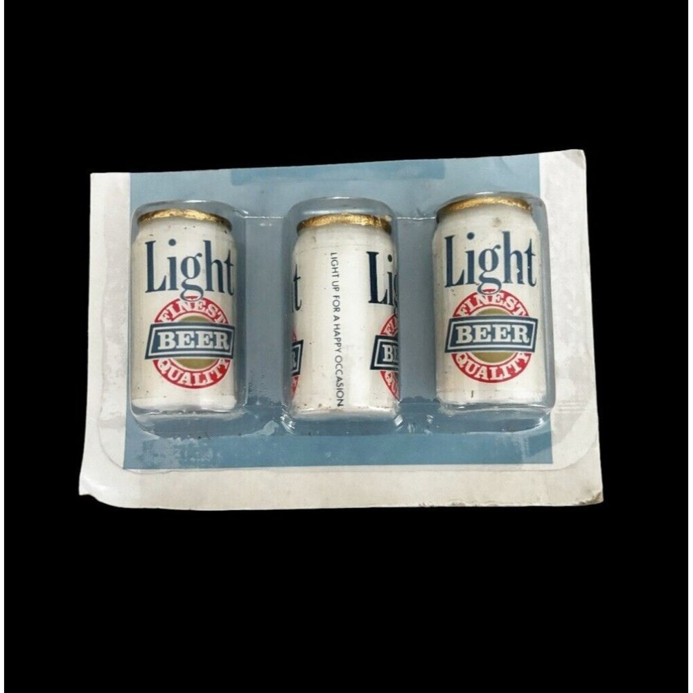 Vintage Candles Light Beer Set Of 3 90s Funny Mens Cake Groom Birthday